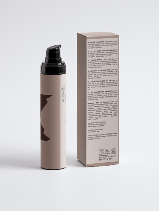 Gel Facial de Zinc sin Aceites para Hombre