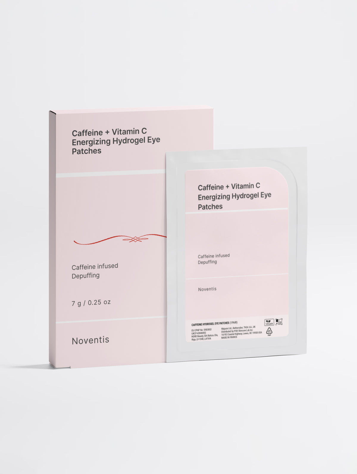 Parches de Hidrogel Energizantes con Cafeína y Vitamina C